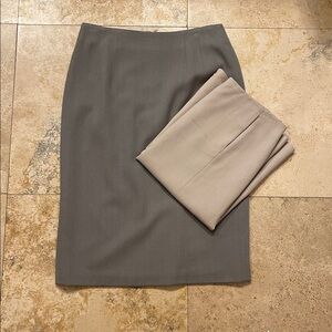 Jcrew Elegant tan Wool Women's Skirt midi second olive green midi fits same